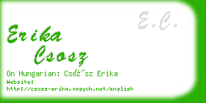 erika csosz business card
